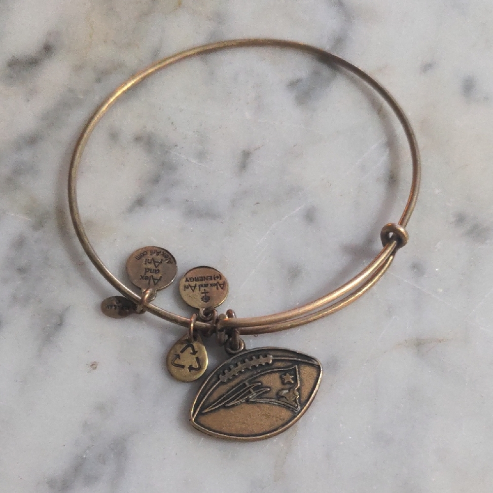 Alex and Ani Gold Football Charm Bracelet